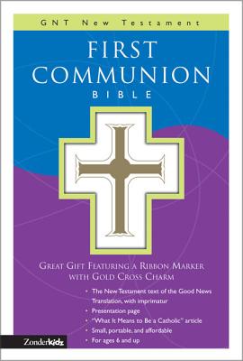 First Communion Bible-GNV-Compact [With Gold Cross Charm on Ribbon Marker]